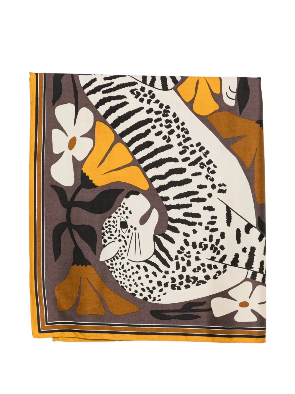 Inoui Editions animal-print scarf - Oro