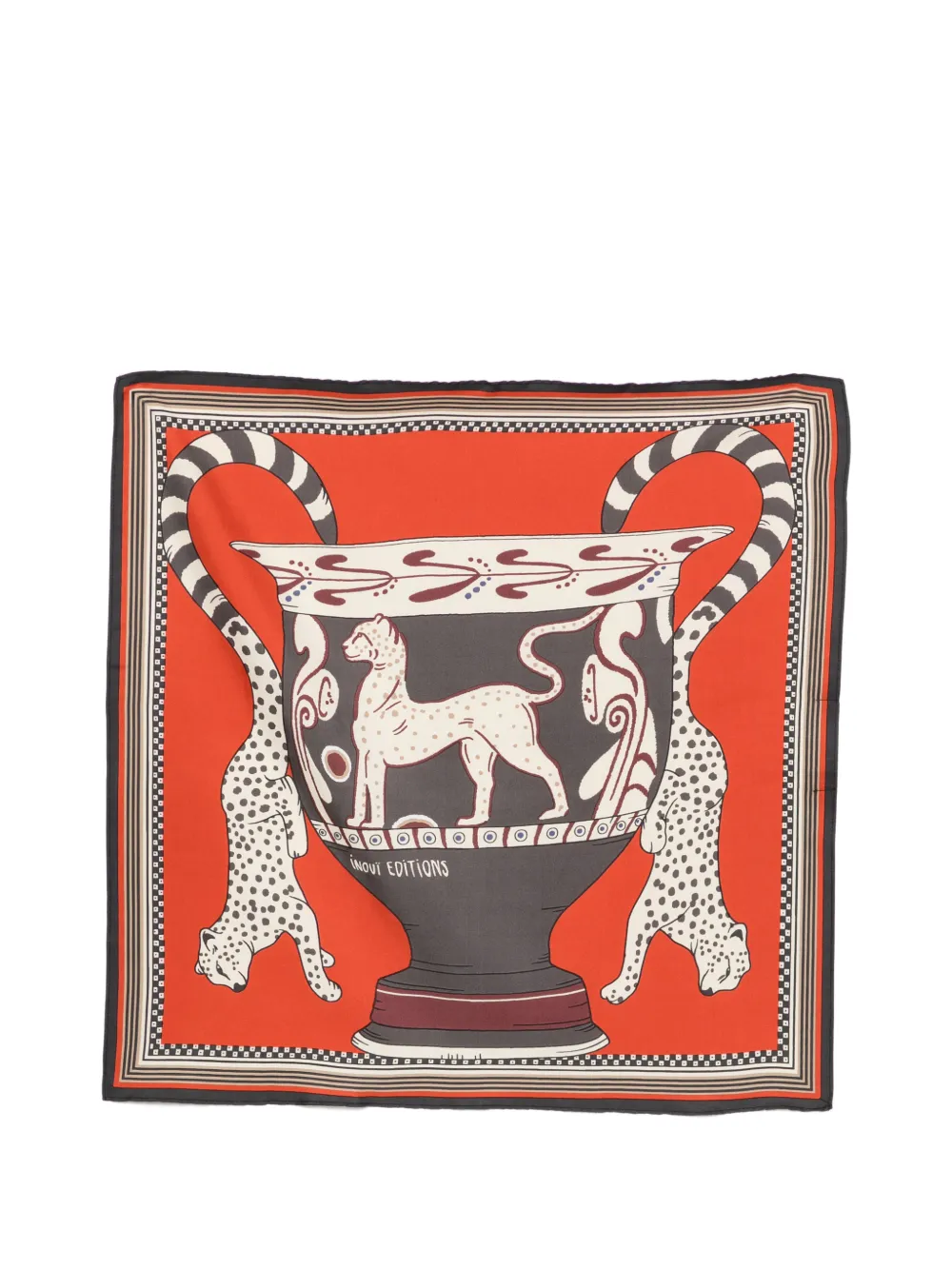 Inoui Editions leopard-print scarf - Arancione