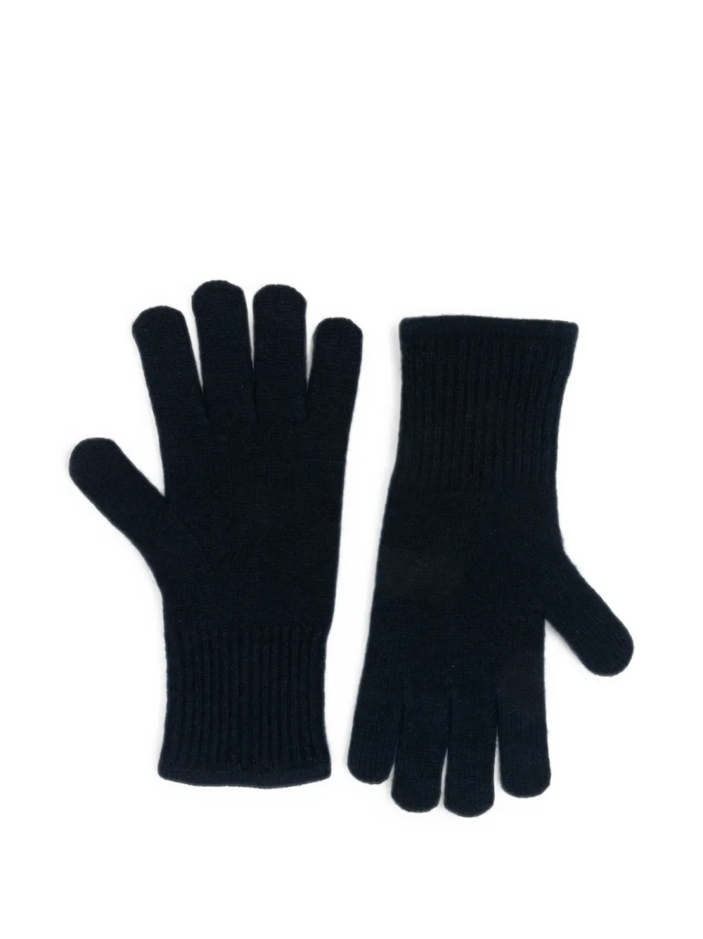 Absolut Cashmere Ribbed-cuff Gloves In Black