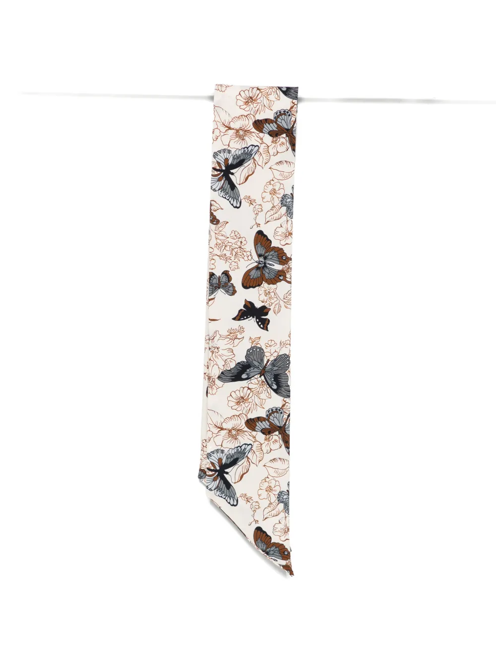 Laura Urbinati butterfly-print skinny scarf
