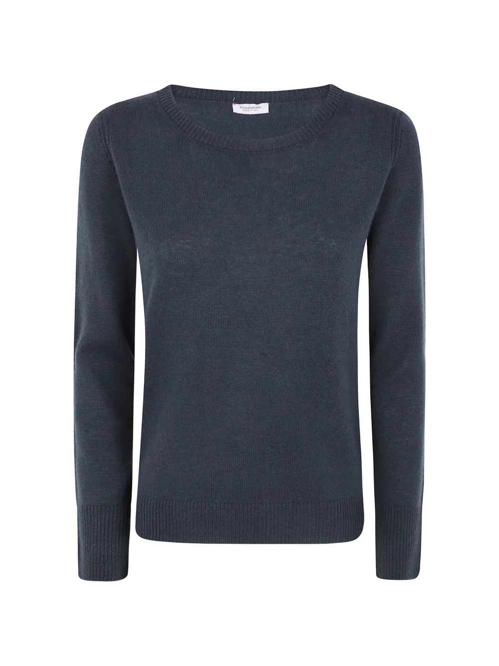 Rossopuro Fine-knit Cashmere Sweater In Blue