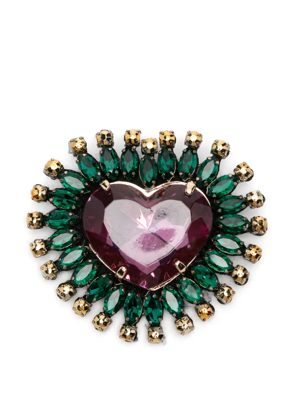 Essentiel Antwerp broche à ornements en cristal - Vert