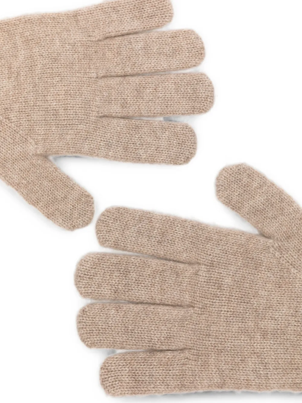 absolut cashmere ribbed-cuff cashmere gloves Beige