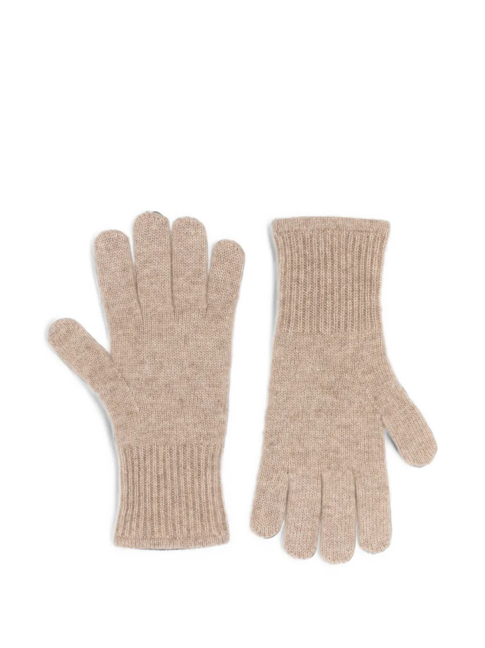 Absolut Cashmere Ribbed-cuff Cashmere Gloves In Neutrals