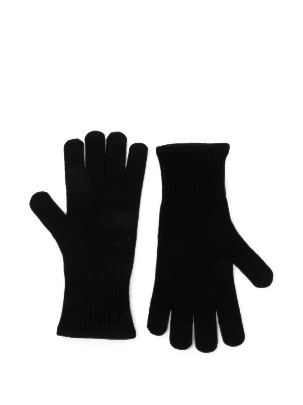 Absolut Cashmere Ribbed-knit Cashmere Gloves In Black