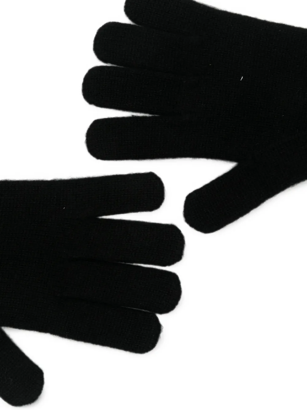 absolut cashmere ribbed-knit cashmere gloves Zwart