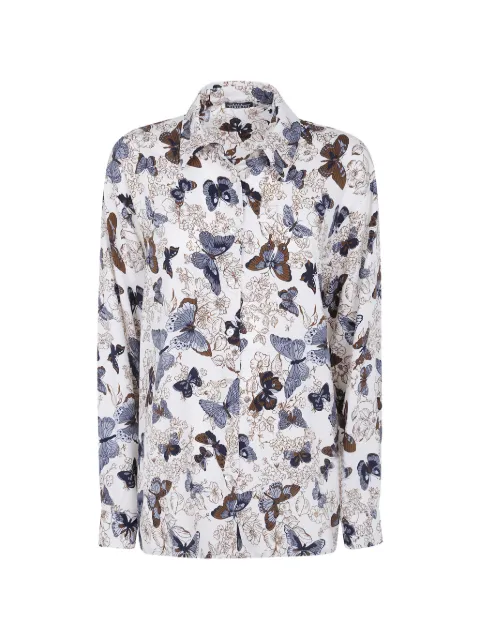 Laura Urbinati butterfly-print silk shirt