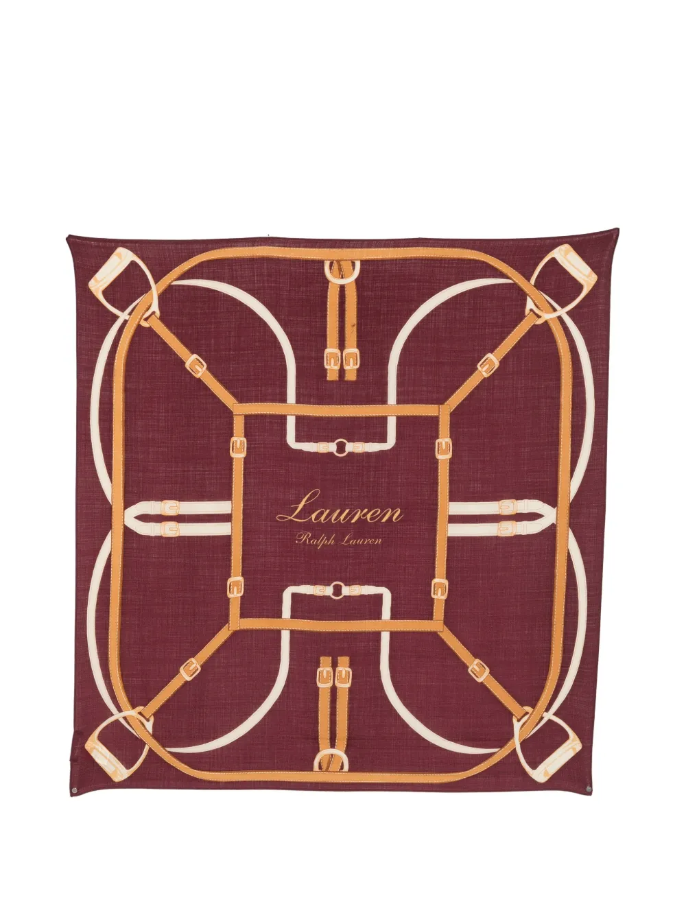Lauren Ralph Lauren equestrian-print scarf - Rosso