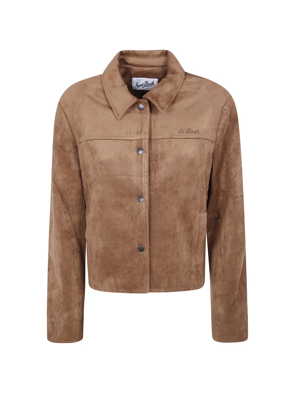 MC2 Saint Barth logo-embroidered button-up jacket Bruin