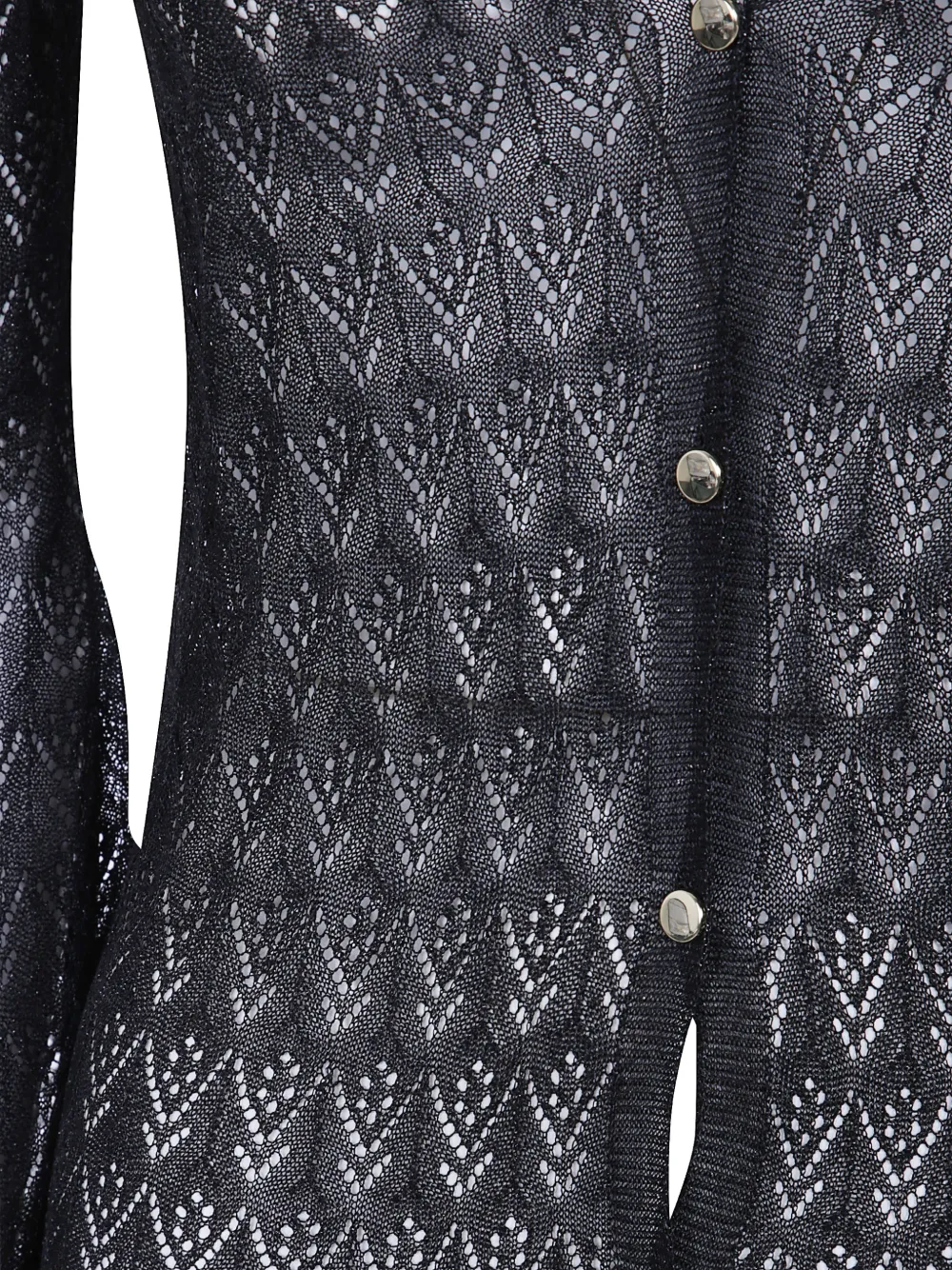 TWINSET Lang gebreid vest met flared mouwen Zwart