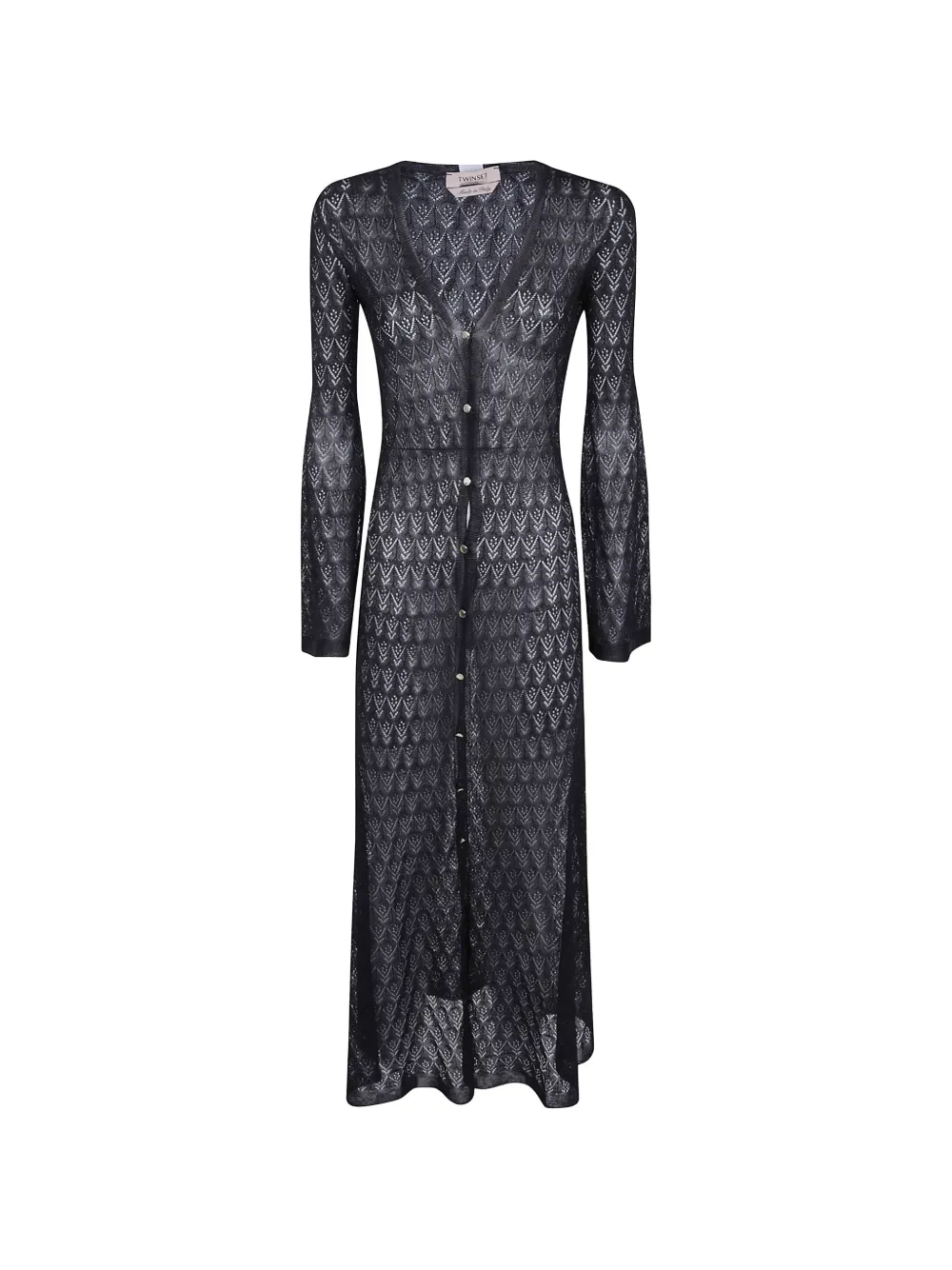 TWINSET long knit cardigan with flared sleeves