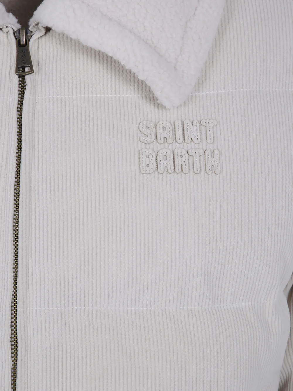 MC2 Saint Barth Ribfluwelen jack Beige