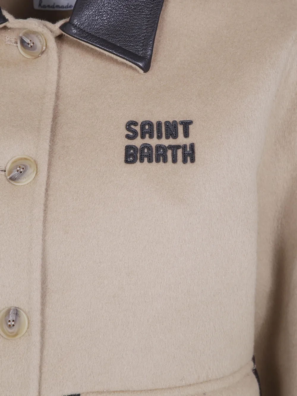 MC2 Saint Barth logo-patch button-up jacket Beige