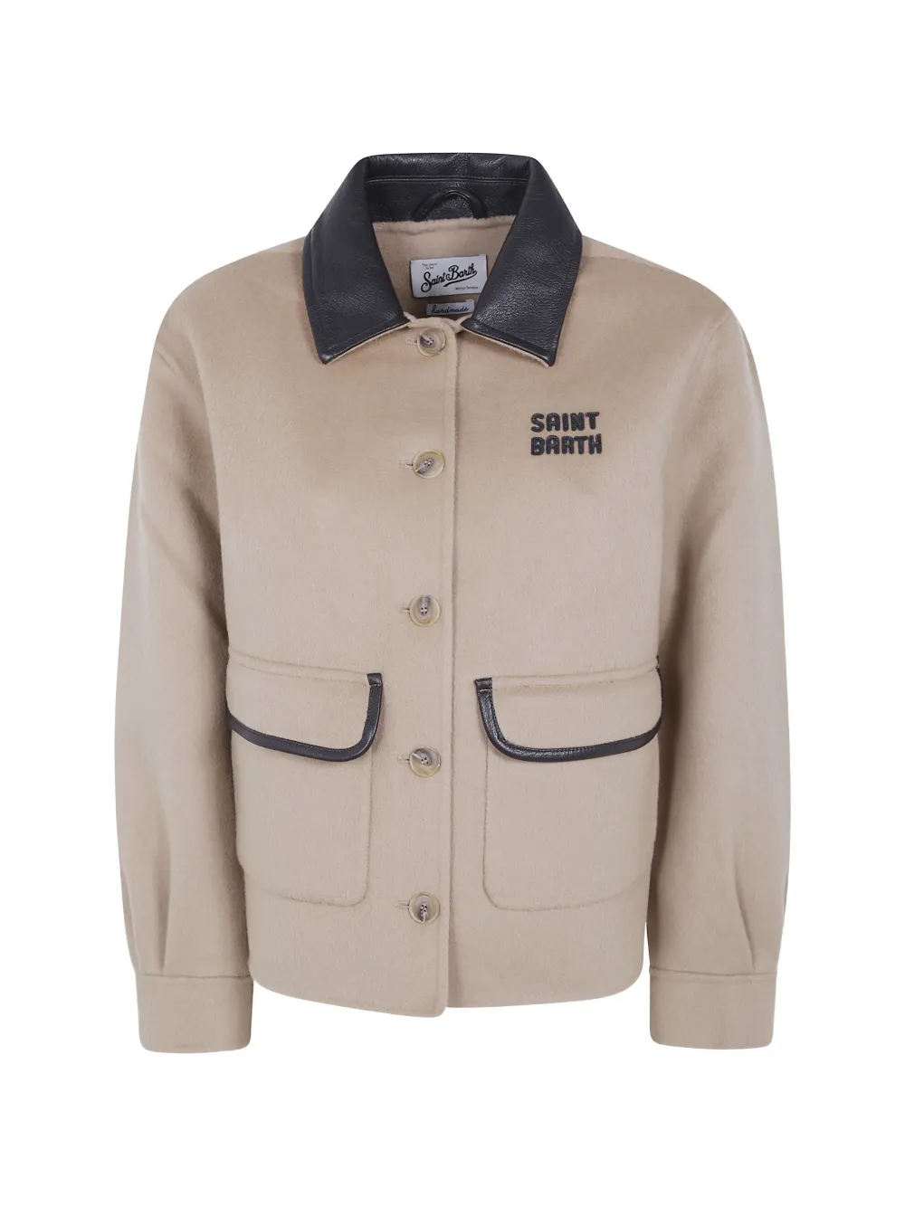 MC2 Saint Barth logo-patch button-up jacket