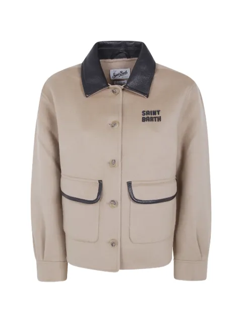 MC2 Saint Barth logo-patch button-up jacket