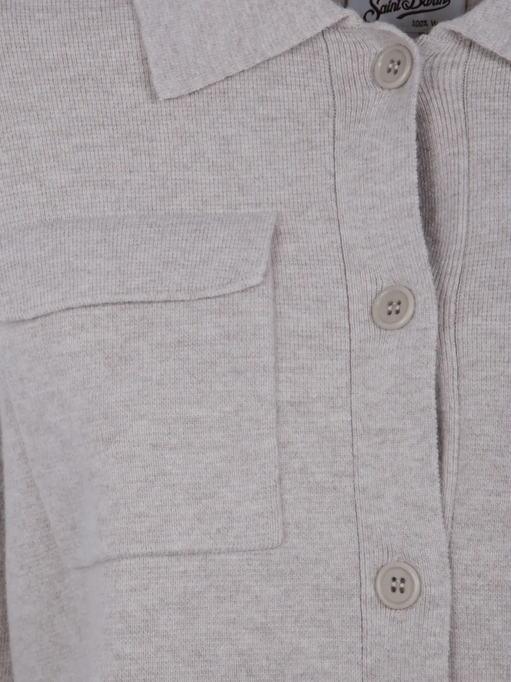 MC2 Saint Barth Vest met klepzak en knopen Grijs