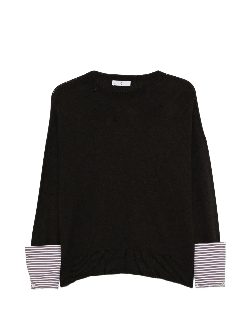 Why Ci striped-cuff sweater