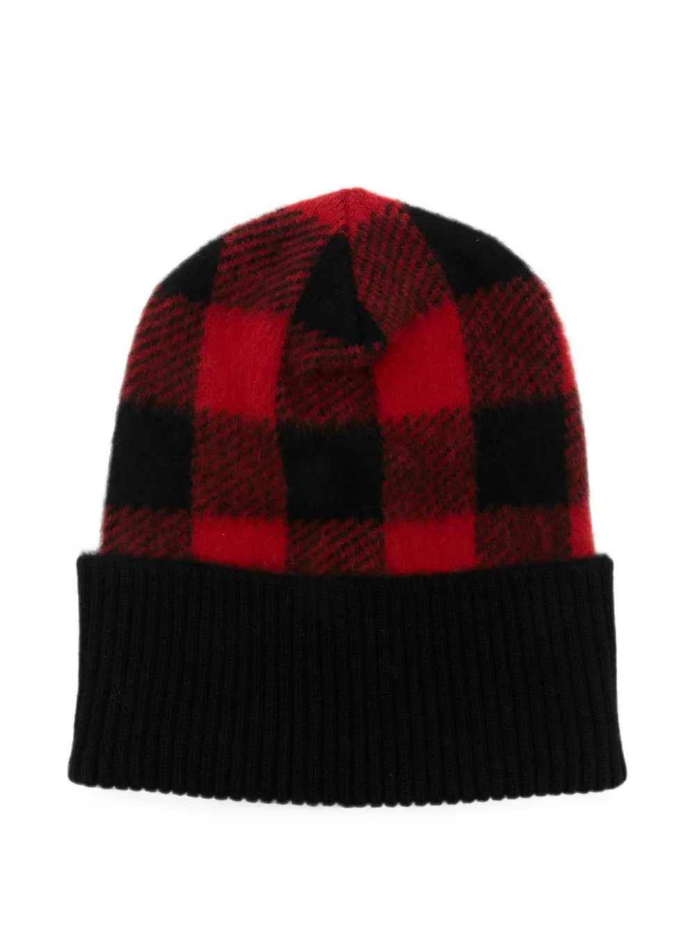 N°21 Check-pattern Ribbed Beanie Hat In Multi