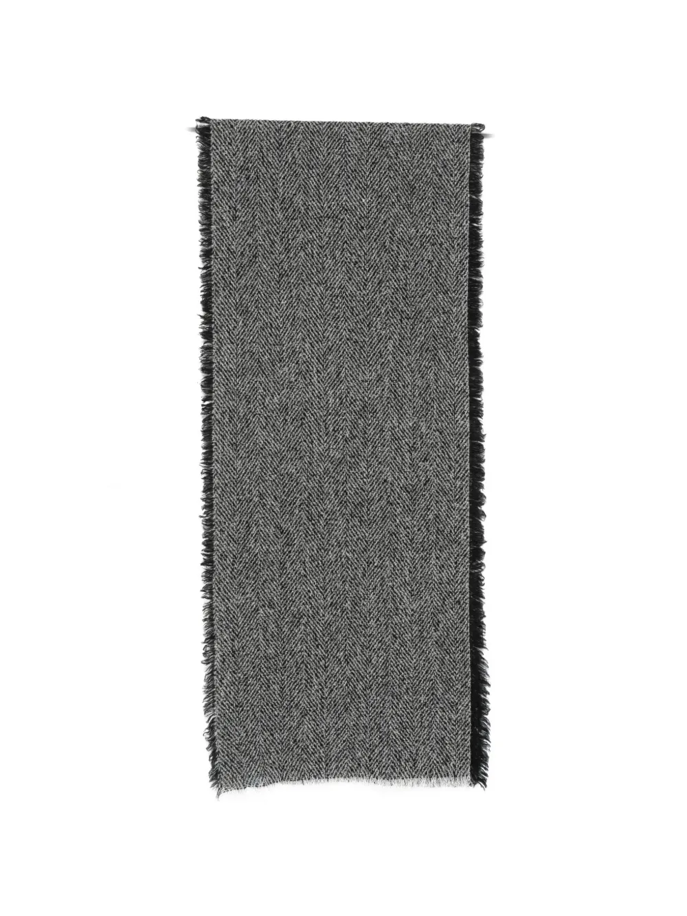 Faliero Sarti herringbone-weave frayed scarf