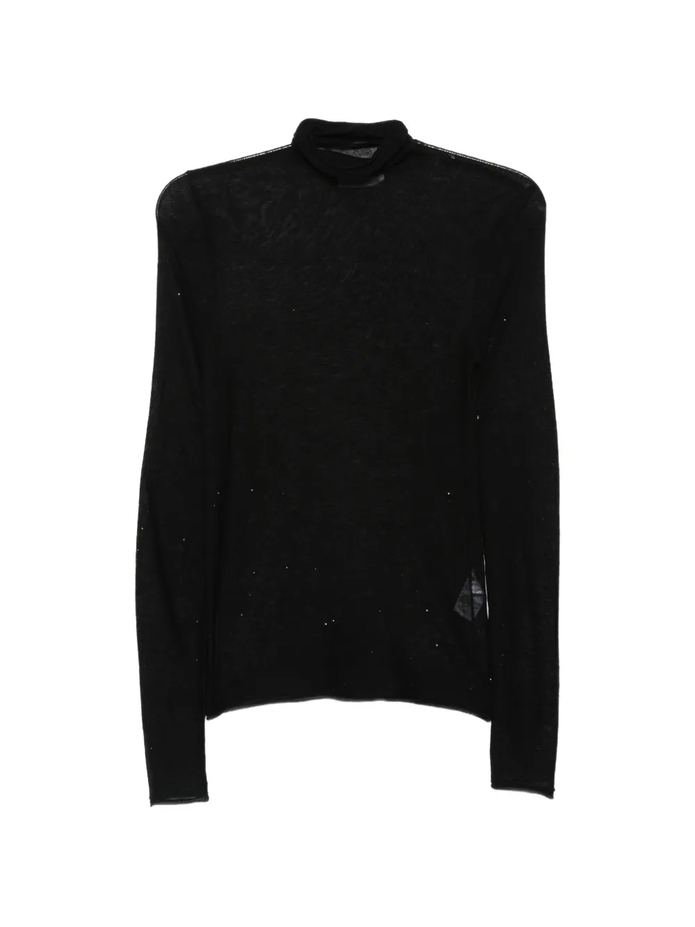 Majestic Filatures semi-sheer roll-neck T-shirt