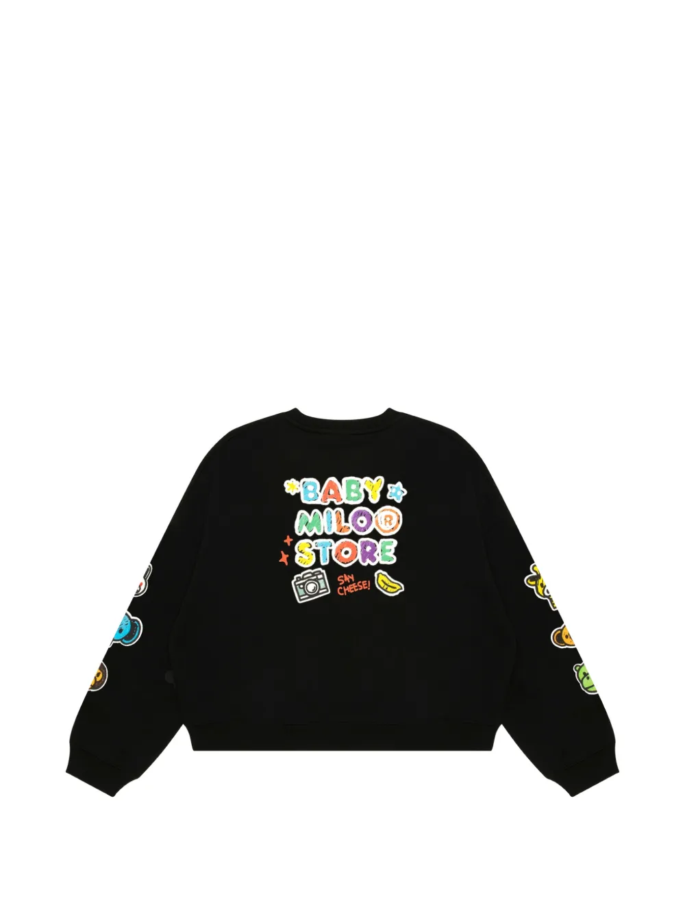 *BABY MILO STORE BY *A BATHING APE Baby Milo trui met grafische print Zwart