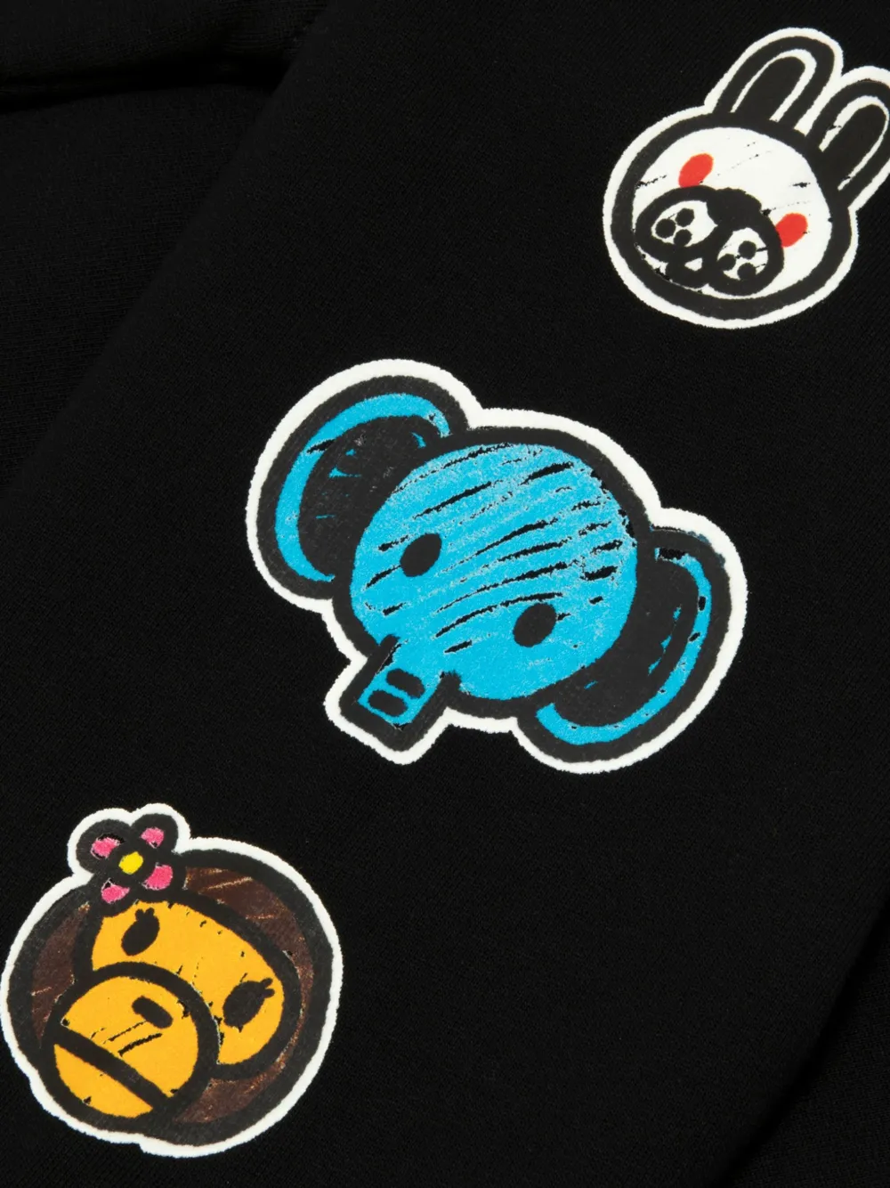 *BABY MILO STORE BY *A BATHING APE Baby Milo trui met grafische print Zwart