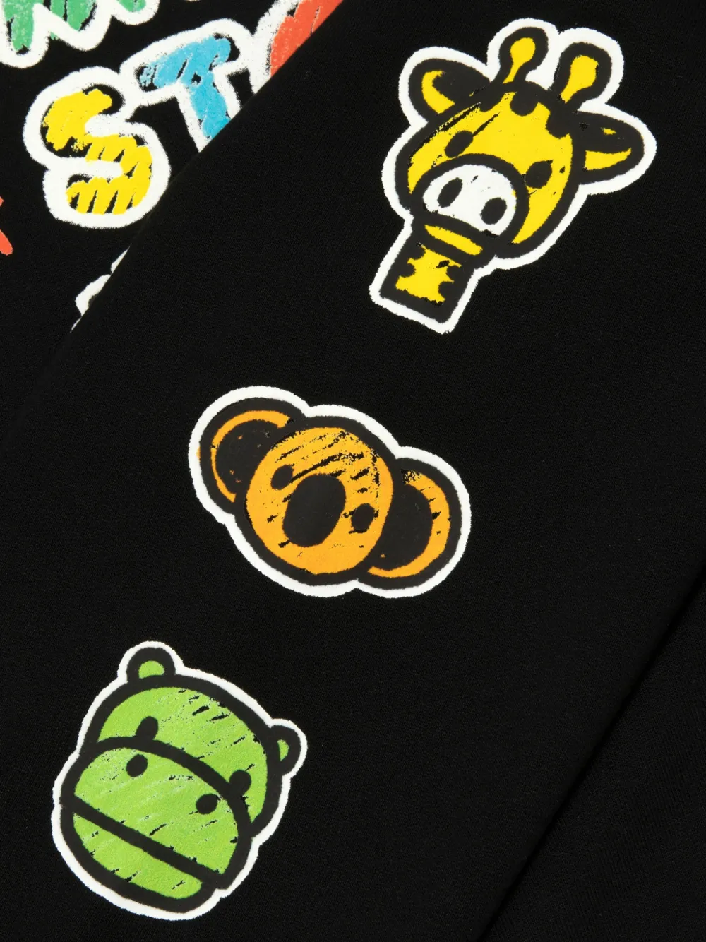 *BABY MILO STORE BY *A BATHING APE Baby Milo trui met grafische print Zwart