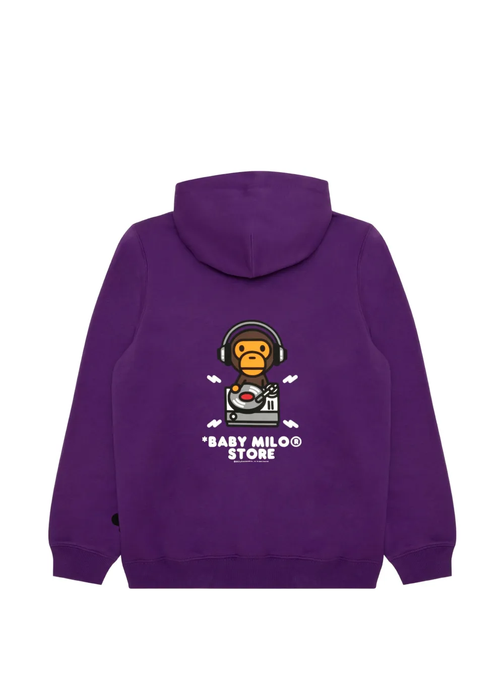 *BABY MILO STORE BY *A BATHING APE Baby Milo hoodie met grafische print Paars