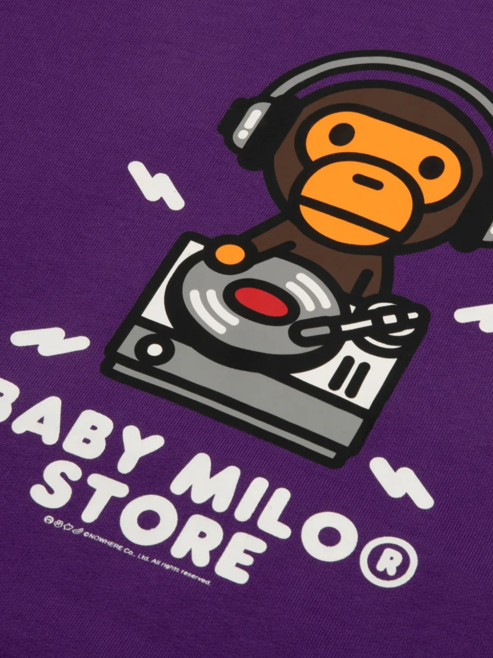 *BABY MILO STORE BY *A BATHING APE Baby Milo hoodie met grafische print Paars