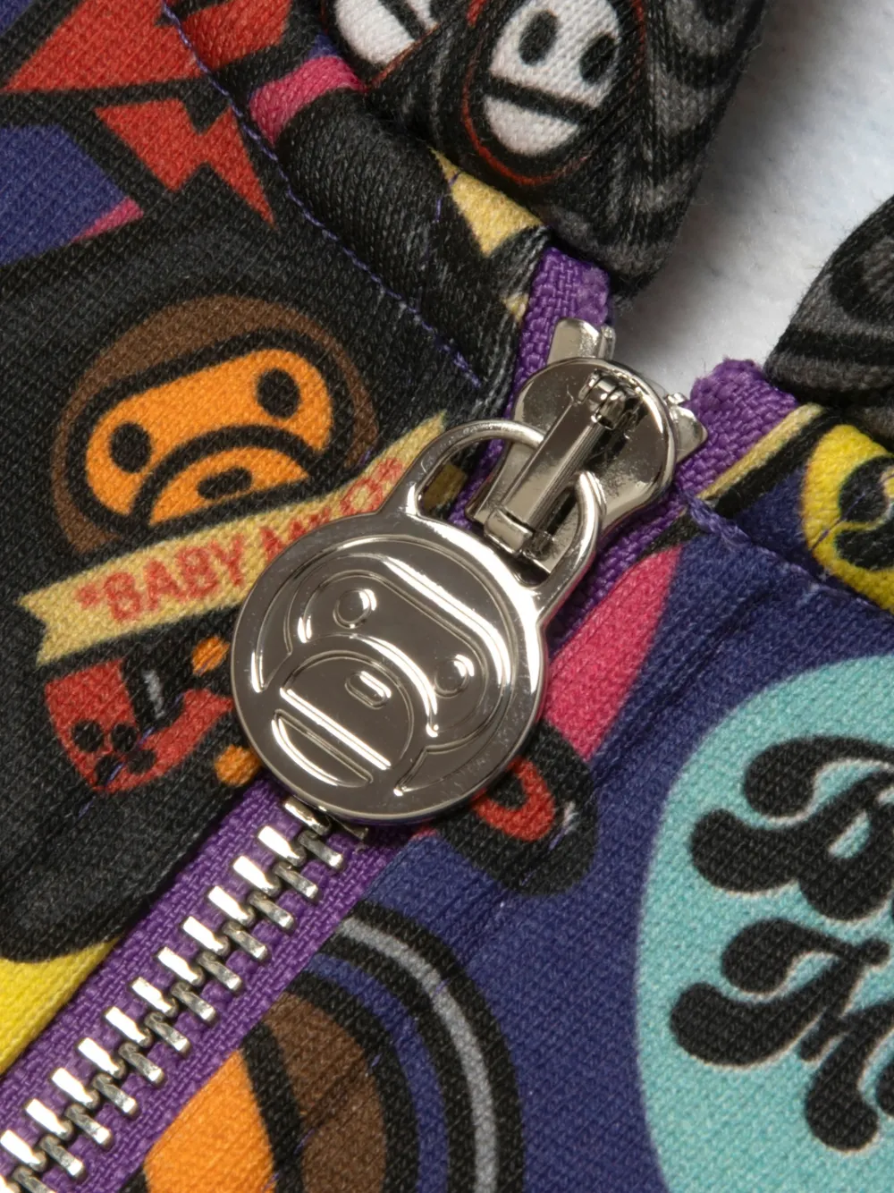 *BABY MILO STORE BY *A BATHING APE Baby Milo hoodie met grafische print Paars