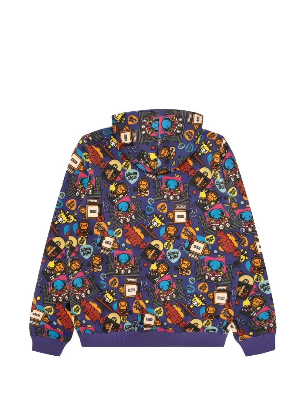 *BABY MILO STORE BY *A BATHING APE Baby Milo hoodie met grafische print Paars
