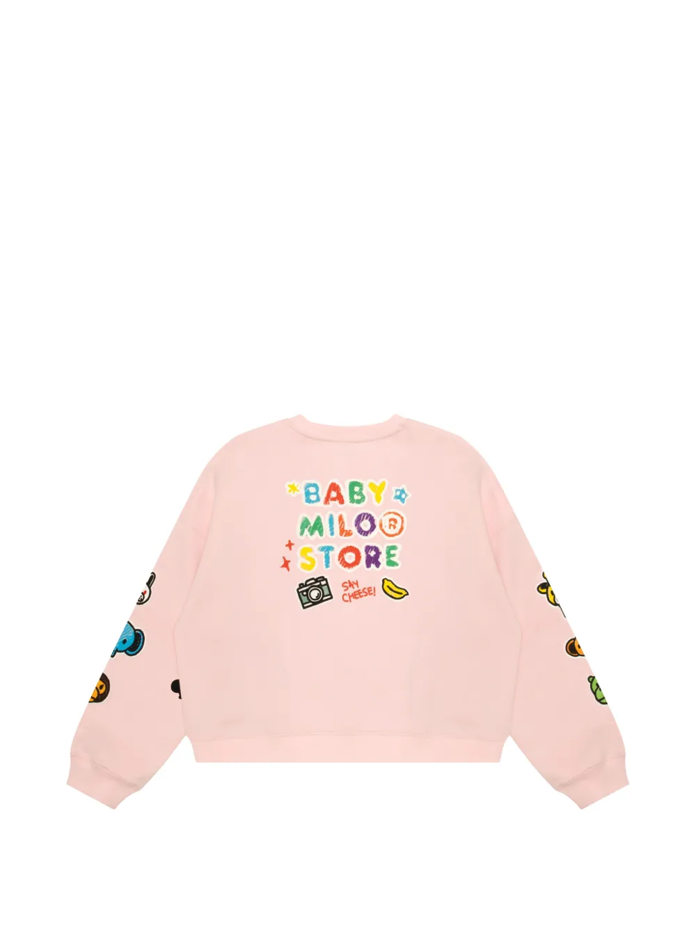 *BABY MILO STORE BY *A BATHING APE Baby Milo trui met grafische print Roze