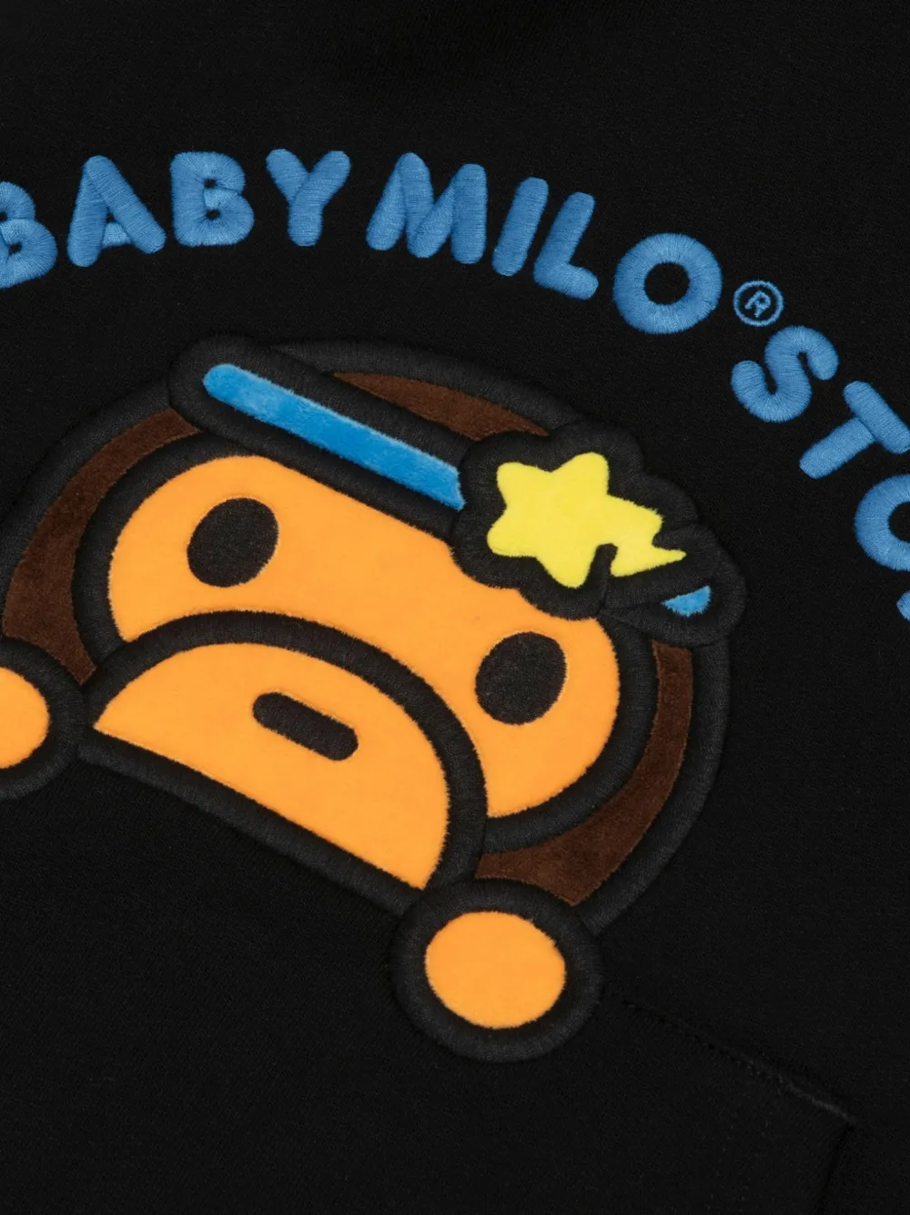 *BABY MILO STORE BY *A BATHING APE Baby Milo hoodie met grafische print Zwart