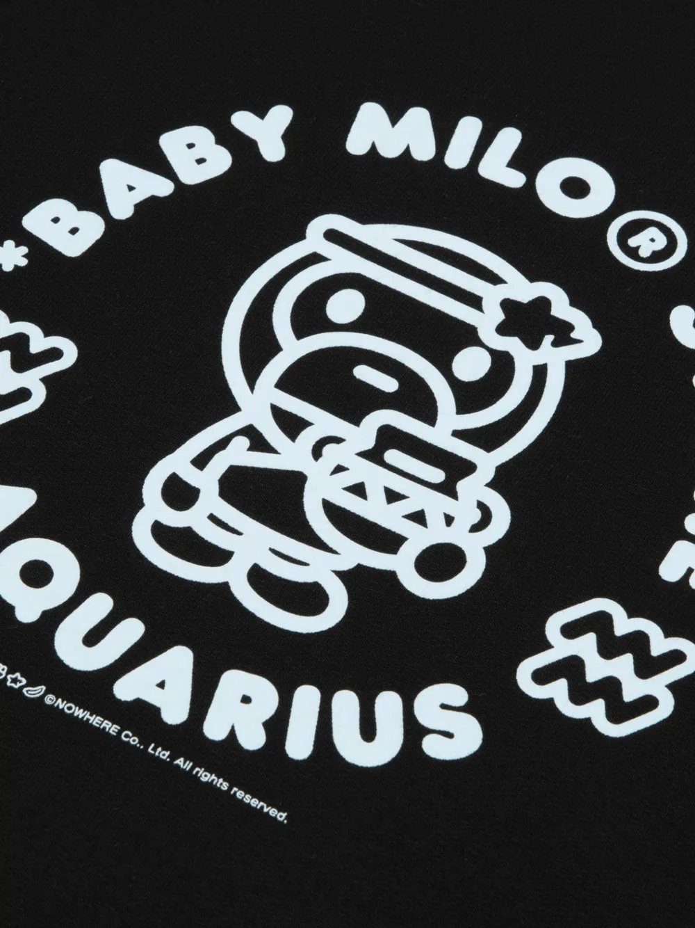 *BABY MILO STORE BY *A BATHING APE Baby Milo hoodie met grafische print Zwart