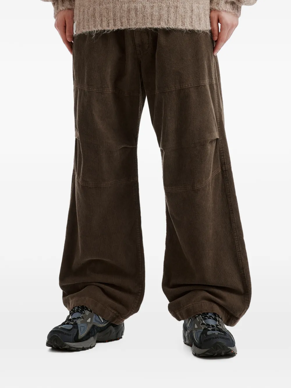 izzue corduroy panelled trousers Bruin