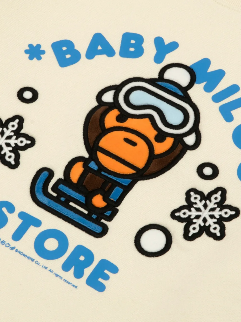 *BABY MILO STORE BY *A BATHING APE Baby Milo trui met grafische print Beige