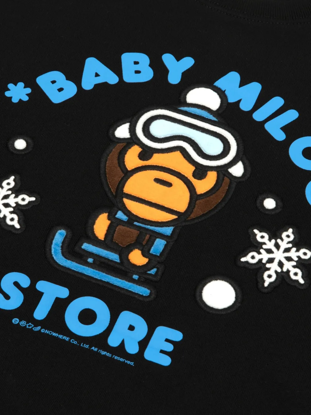 *BABY MILO STORE BY *A BATHING APE Baby Milo trui met grafische print Zwart