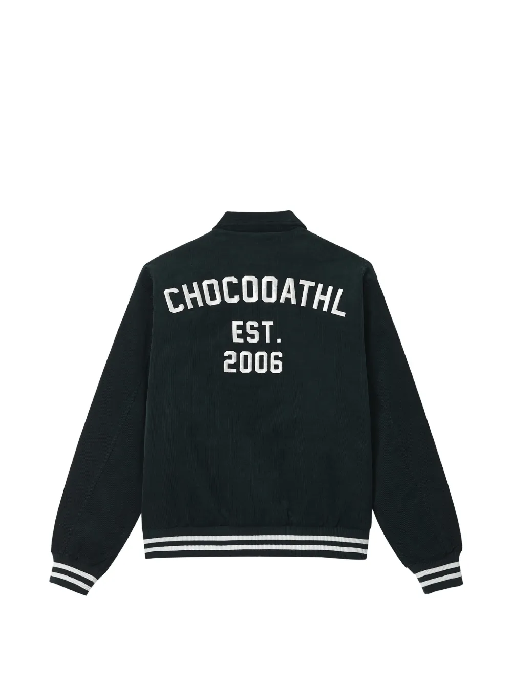 CHOCOOLATE logo-embroidered corduroy jacket Groen