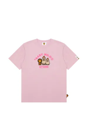 BABY MILO® STORE BY *A BATHING APE® graphic-print T-shirt | Pink