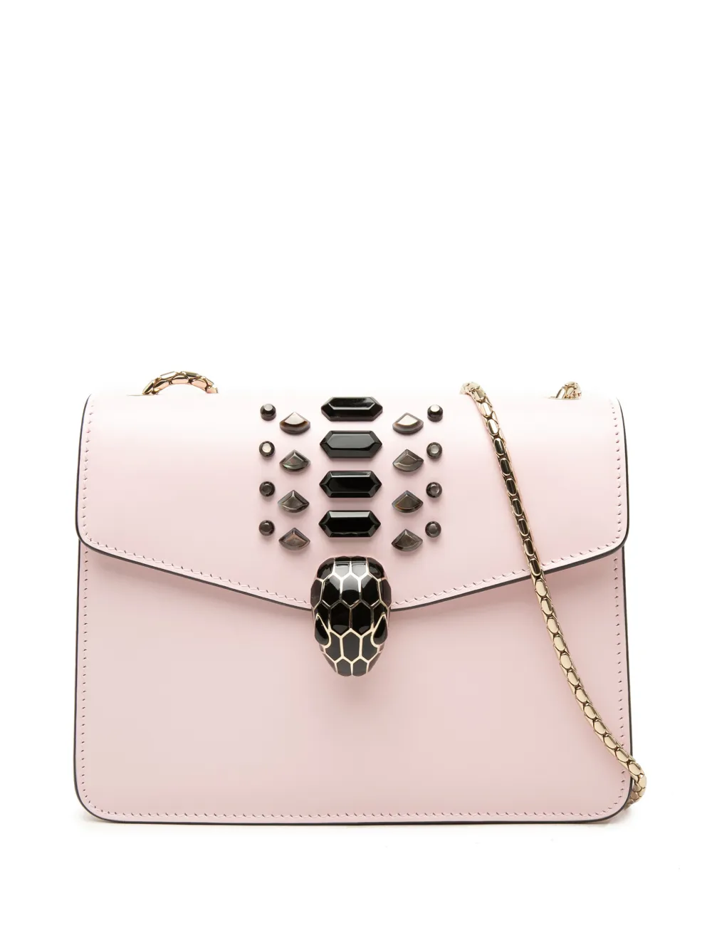 Bvlgari Pre-Owned 2012 Embellished Calfskin Serpenti Forever crossbody bag - Rosa