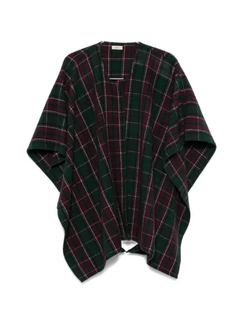 Nº21 check-pattern poncho