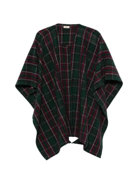 Nº21 check-pattern poncho