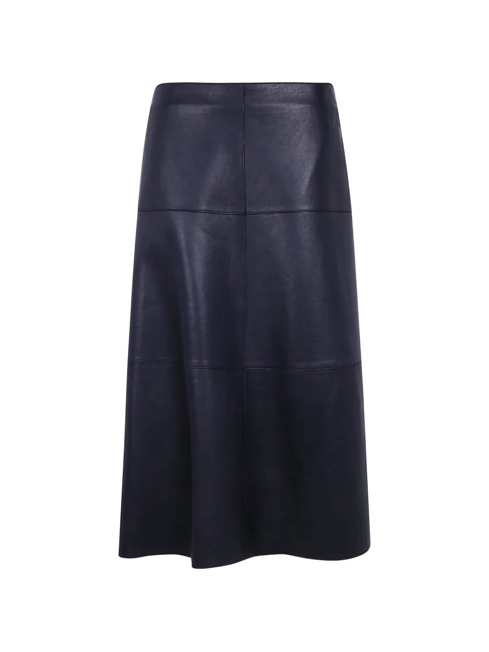 The Jackie Leathers paneled leather midi skirt
