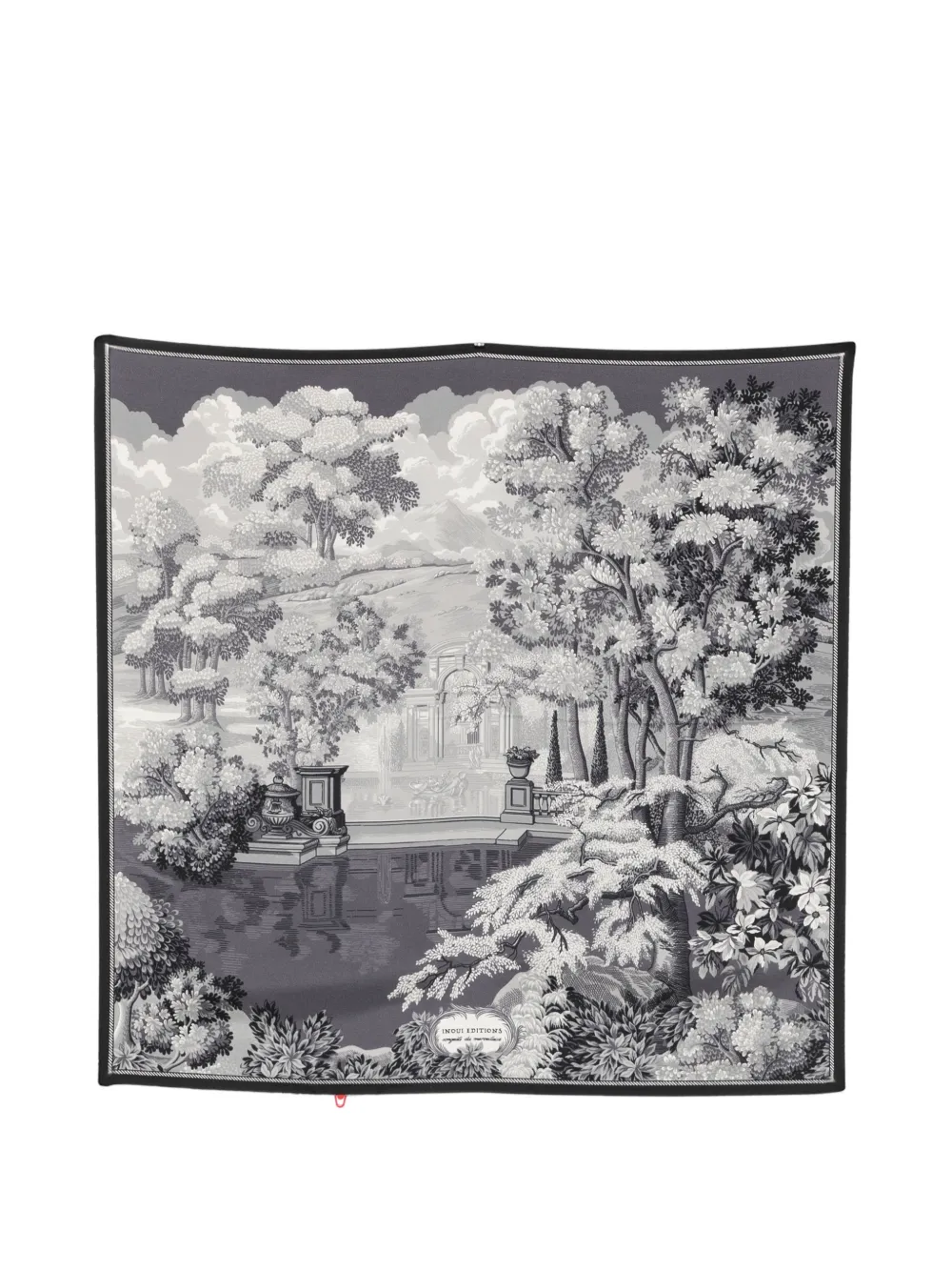 Inoui Editions landscape-print scarf - Grigio