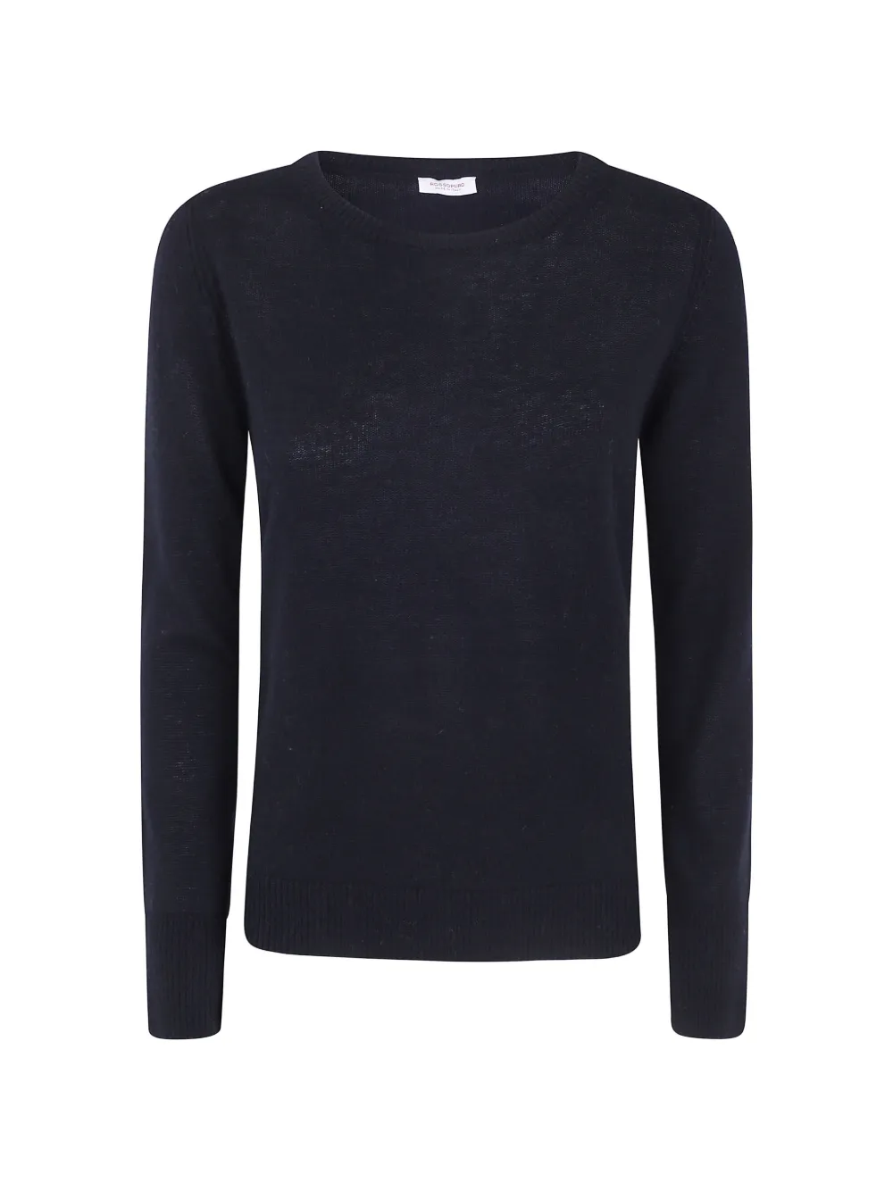 Rossopuro Fine-knit Crew-neck Sweater In Black