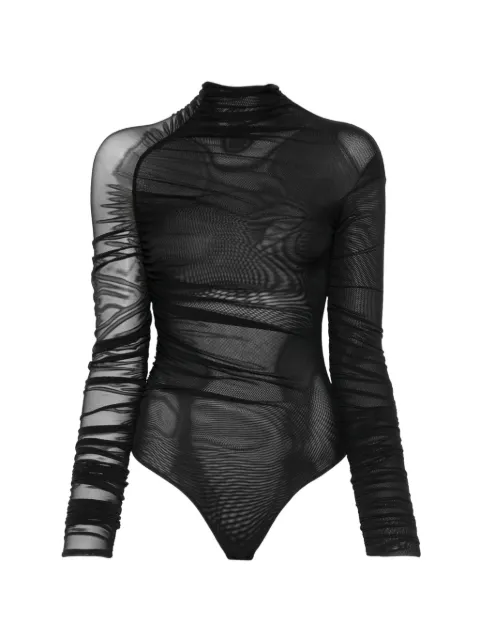 Amazuìn ruched semi-sheer T-shirt