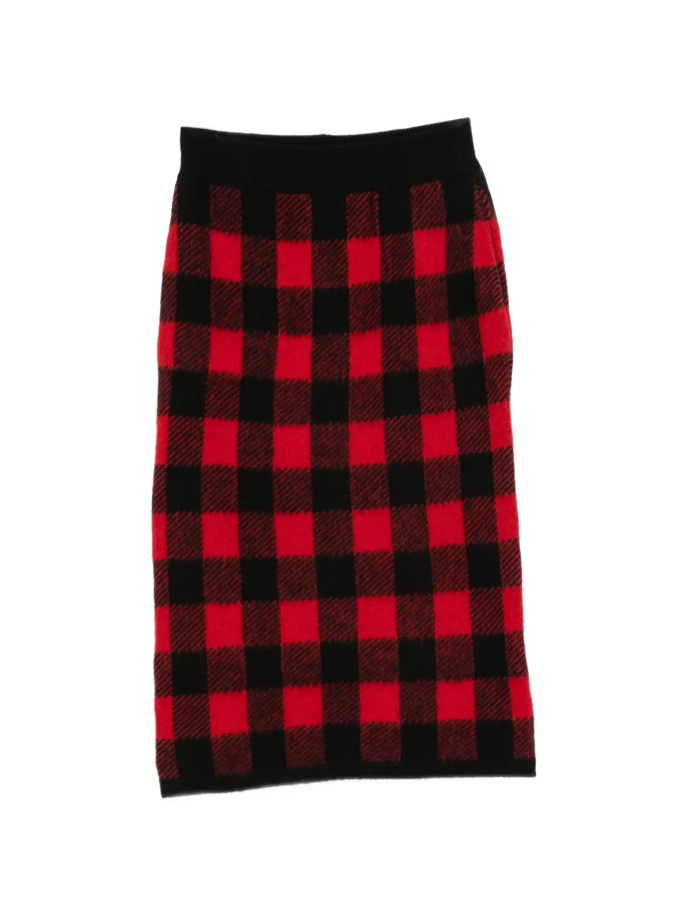 N°21 Check-pattern Knitted Midi Skirt In Multi