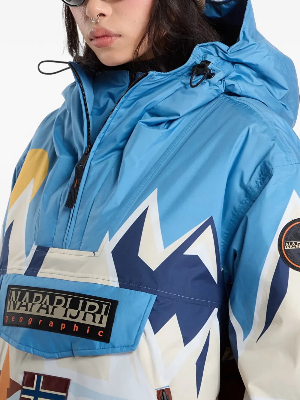 Napapijri Rainforest Next jack met capuchon en rits Blauw