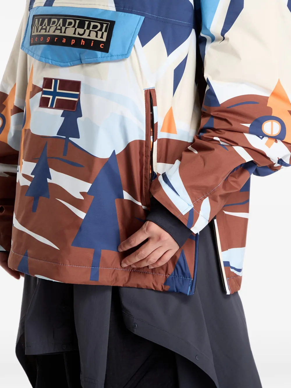 Napapijri Rainforest Next jack met capuchon en rits Blauw