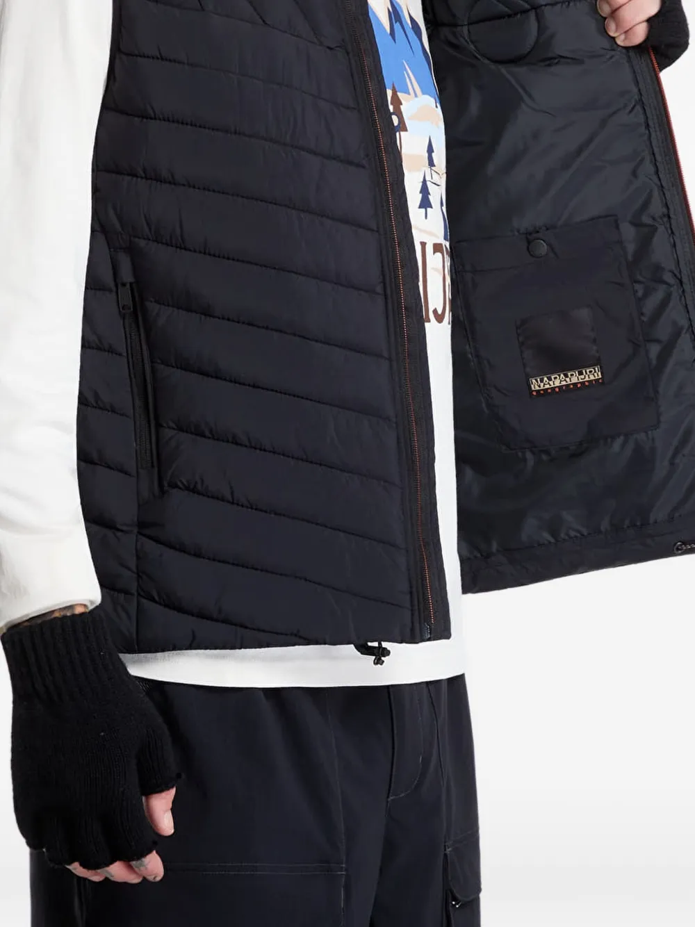 Napapijri Lapaz quilted gilet Zwart